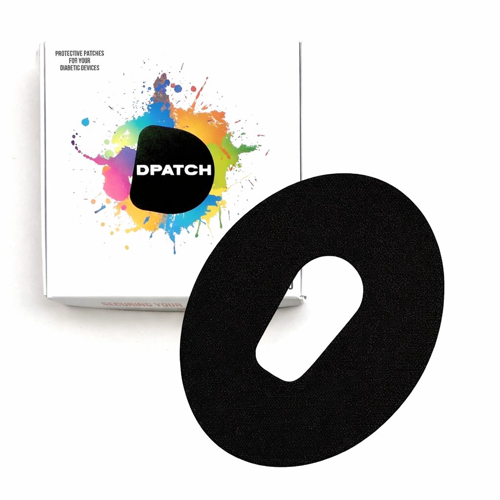 Patch sensore Dexcom G6 – Copertura sensore adesiva resistente all'acqua | Cotone, tinta unita (ovale ritagliato) - Patch D