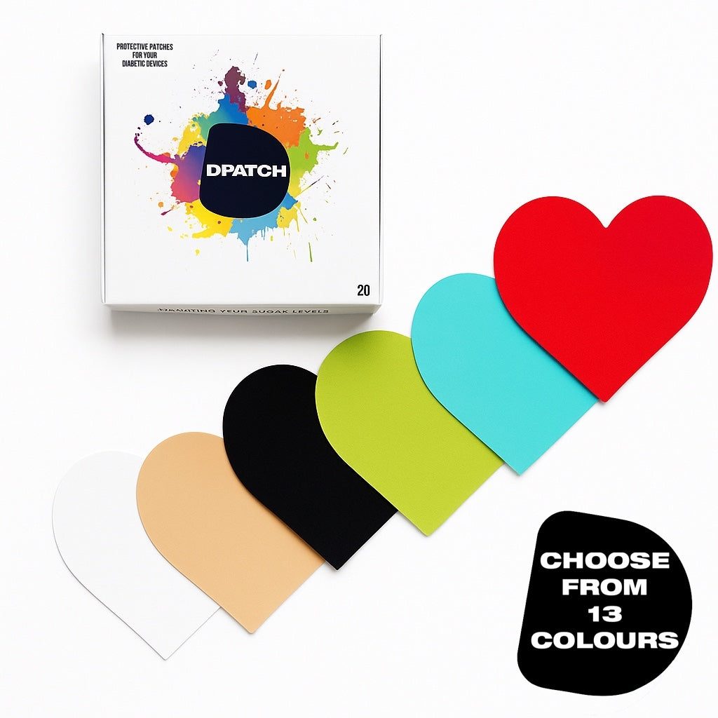 Patch sensore impermeabile Freestyle Libre 2 a forma di cuore liscio scegli i tuoi colori
